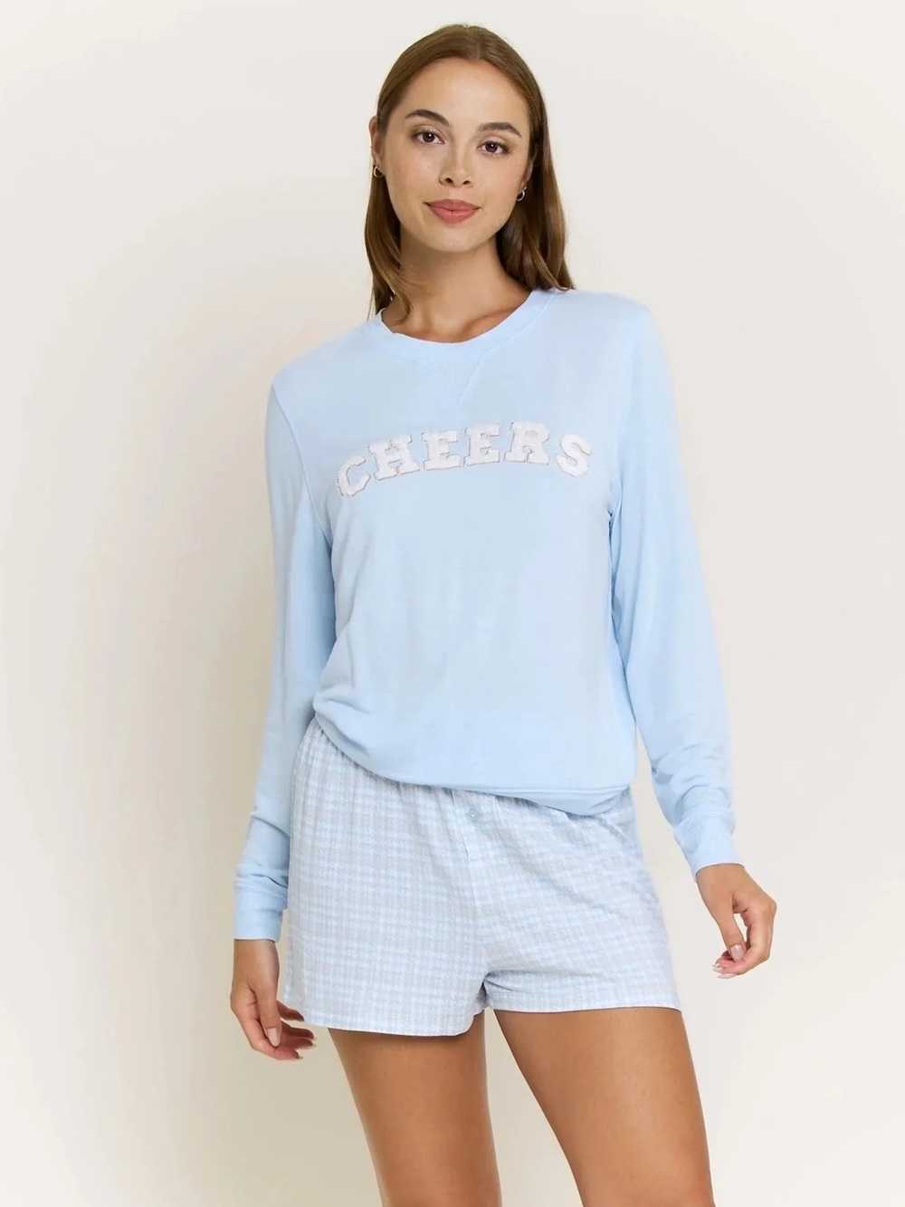 4. Honeydew • NWT $88 Sugar Sweetheart L/S Shortie Set Icy Houndstooth PJ set